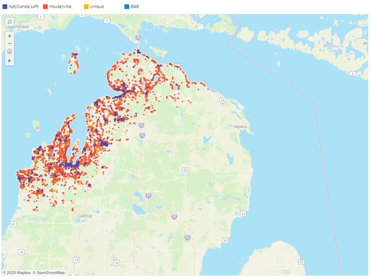 Short Term Rentals Surge Then Stall in Northern Michigan Market