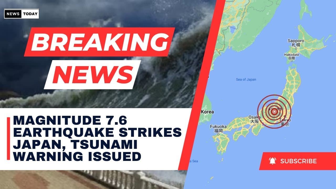 7.6 Magnitude Earthquake Strikes Japan’s Northeast, Tsunami Warnings Issued