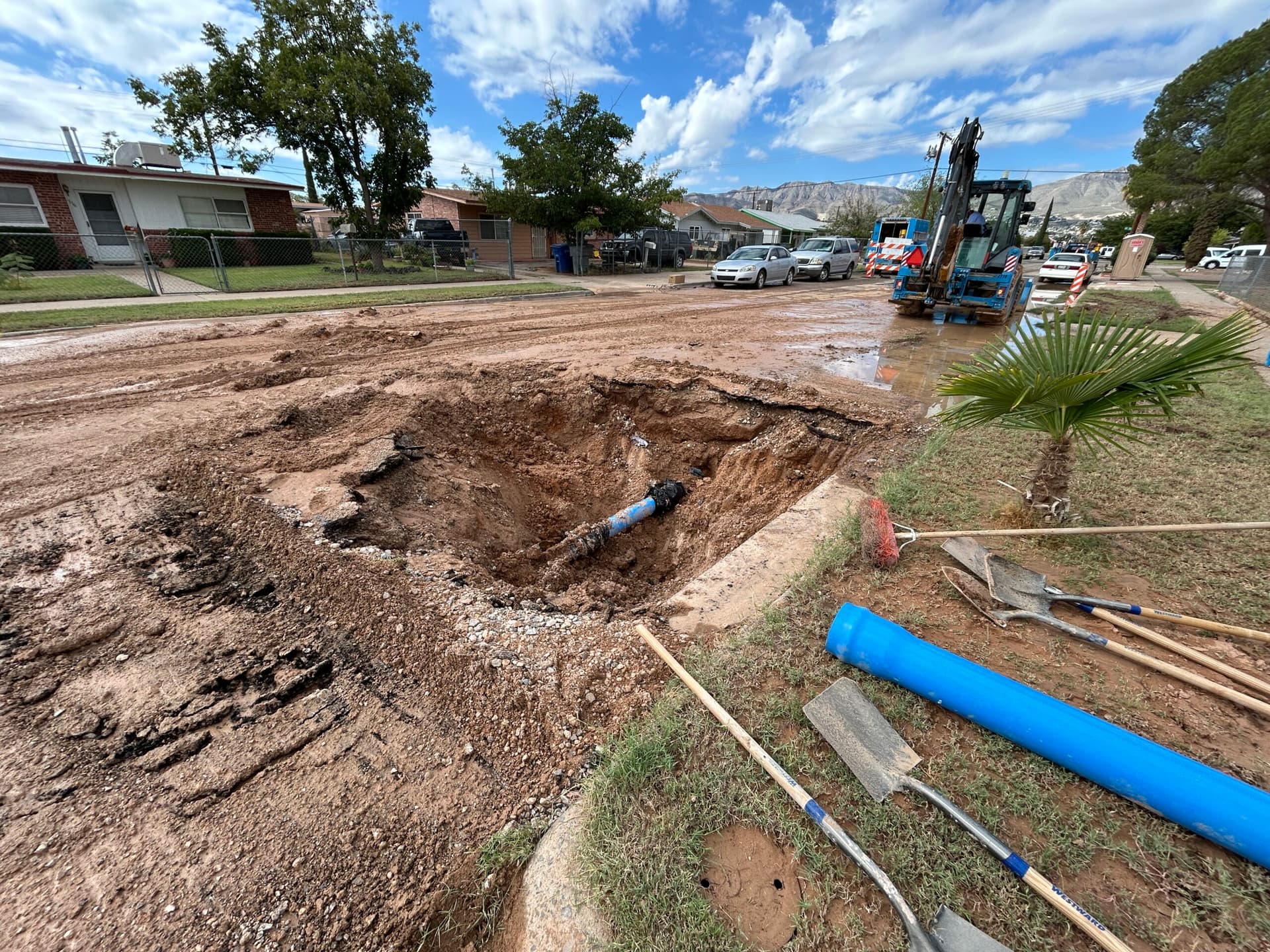 Eagar Water Restored After Break Affected Central Third Street