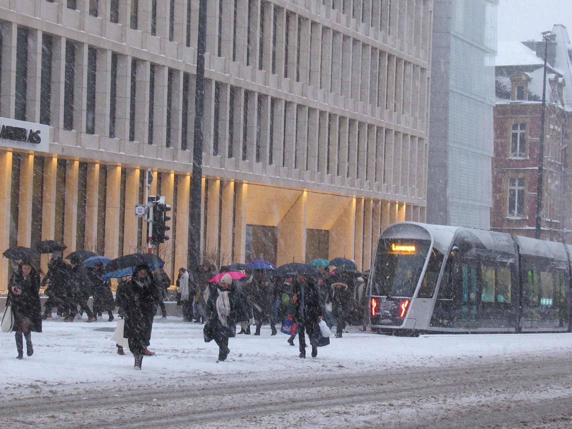 Light snow and cold air disrupted Baltimore morning commute