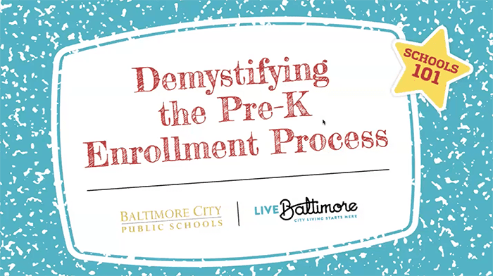 Baltimore City schools open 2026-27 pre-K and kindergarten enrollment