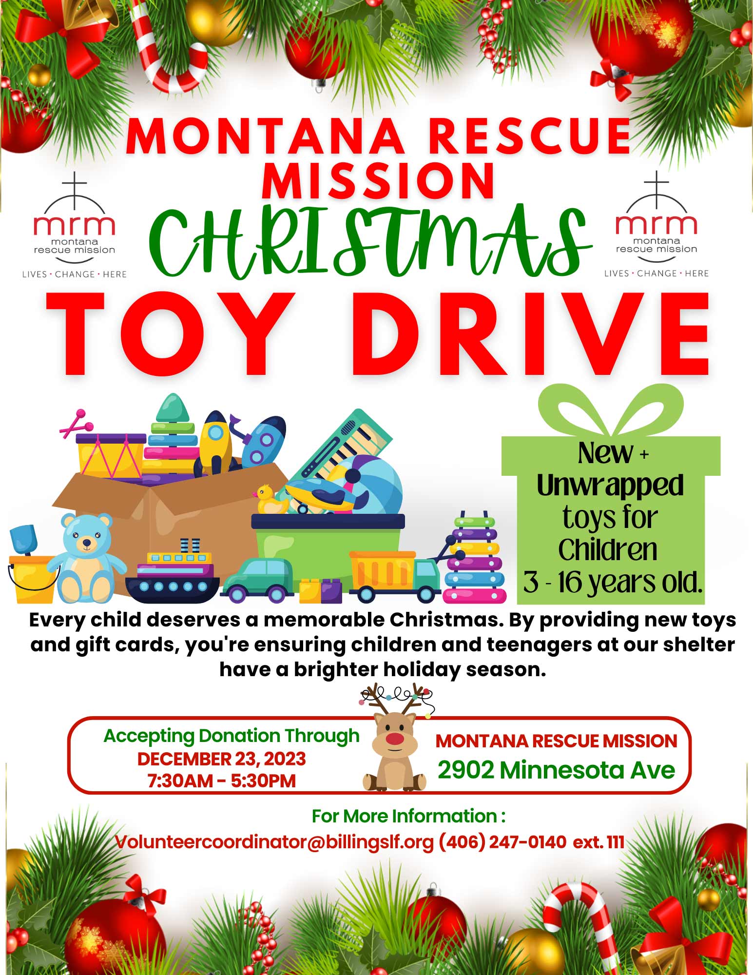 Grantham Seeks Volunteers for Holiday Events, Toy Drive Support