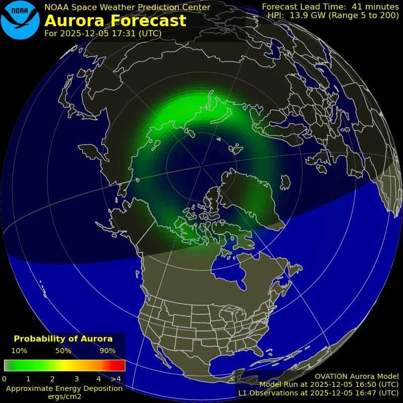 NOAA Watch Raised Northern Lights Chances, Local Viewing Possible