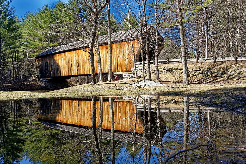 Corbin Covered Bridge Rebuilt, Endures as Newport Historic Attraction