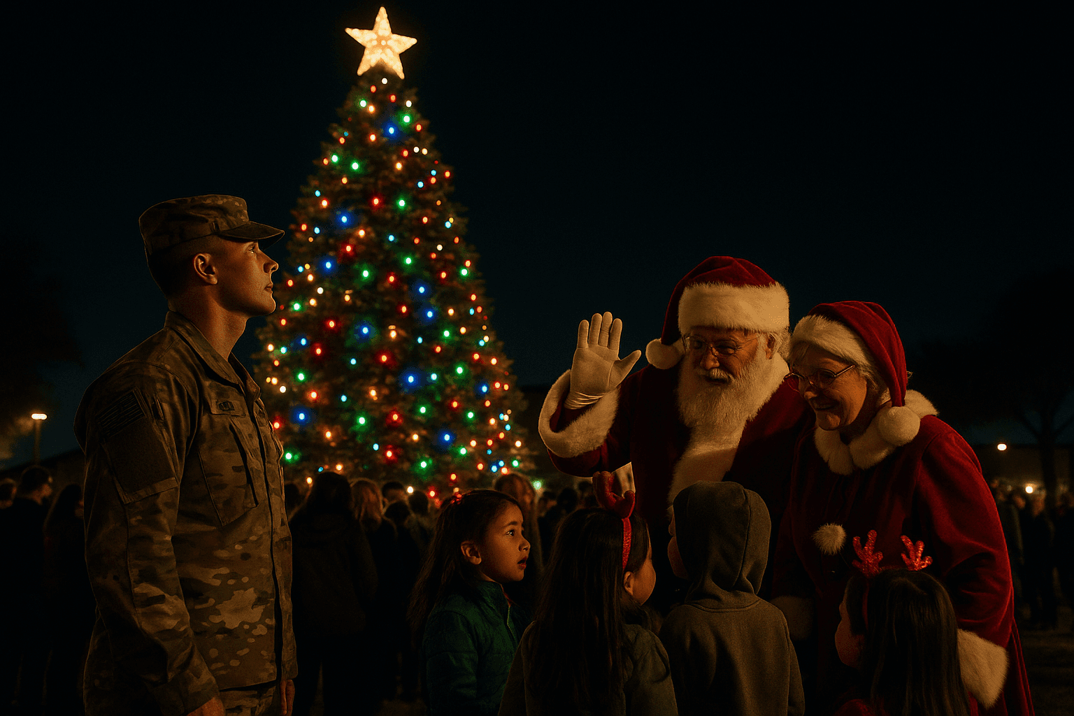 Laughlin AFB lights community tree, strengthens holiday morale and local ties