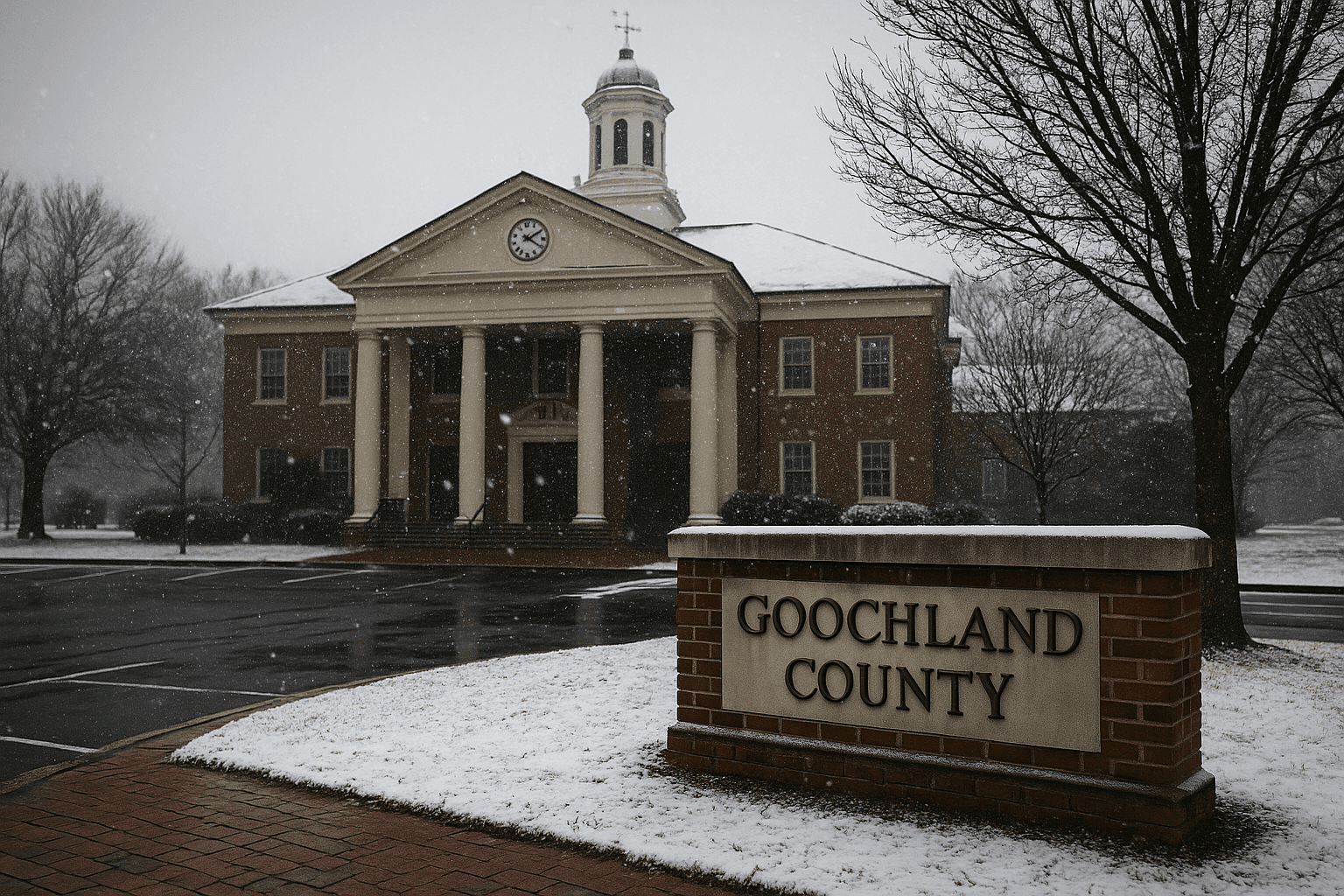 Goochland County Offices Closed Monday, December 8, Residents Advised