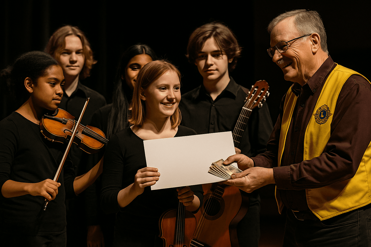 Lions Club Donates to Headwaters Music and Arts Supporting Youth
