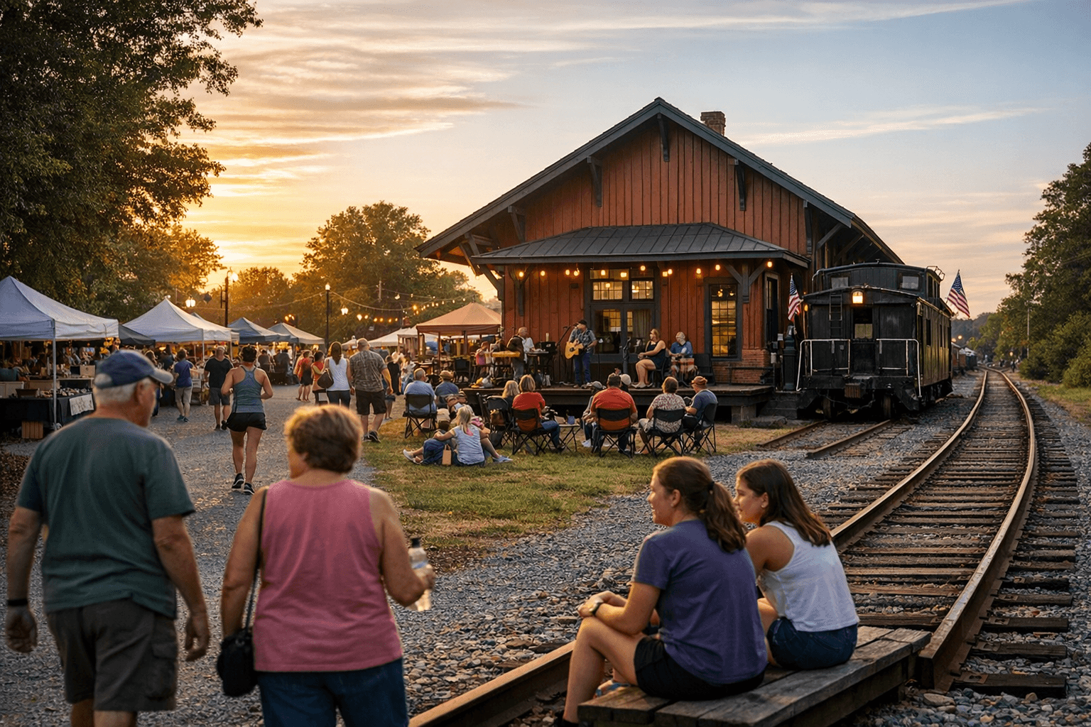 Gibsonville Depot Anchors Downtown Events, Boosts Community Health