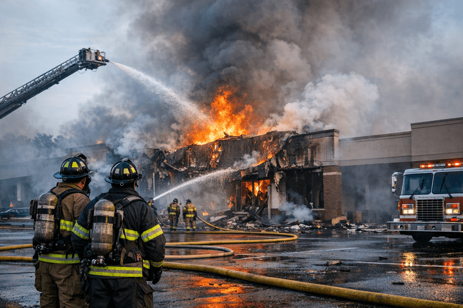 Shopping Center Fire on St. Marks Church Road Causes Major Damage