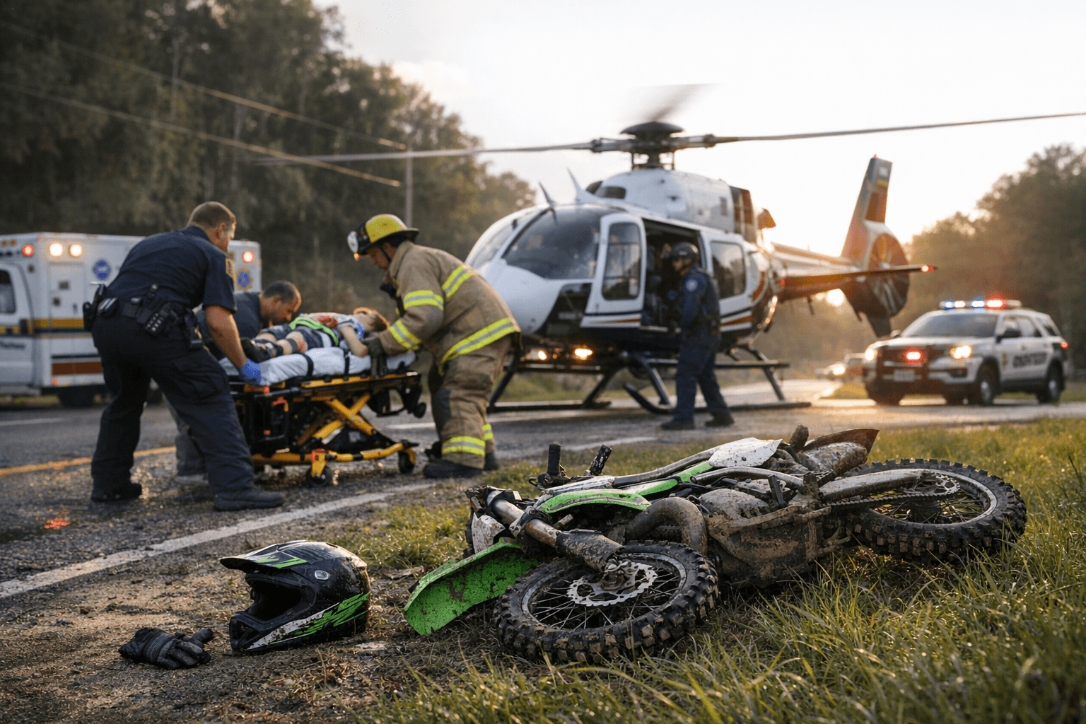 Child Airlifted After Brooksville Dirt-Bike Crash at Intersection