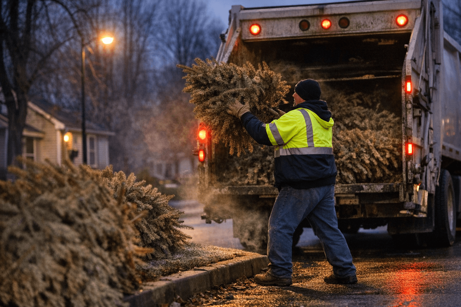 Huntingburg Street Department Begins Post‑Holiday Christmas Tree Pickup