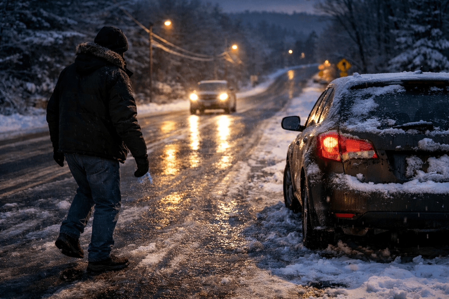 Light Snow Across Sullivan County Leaves Slick Spots, Milder Air Arrives