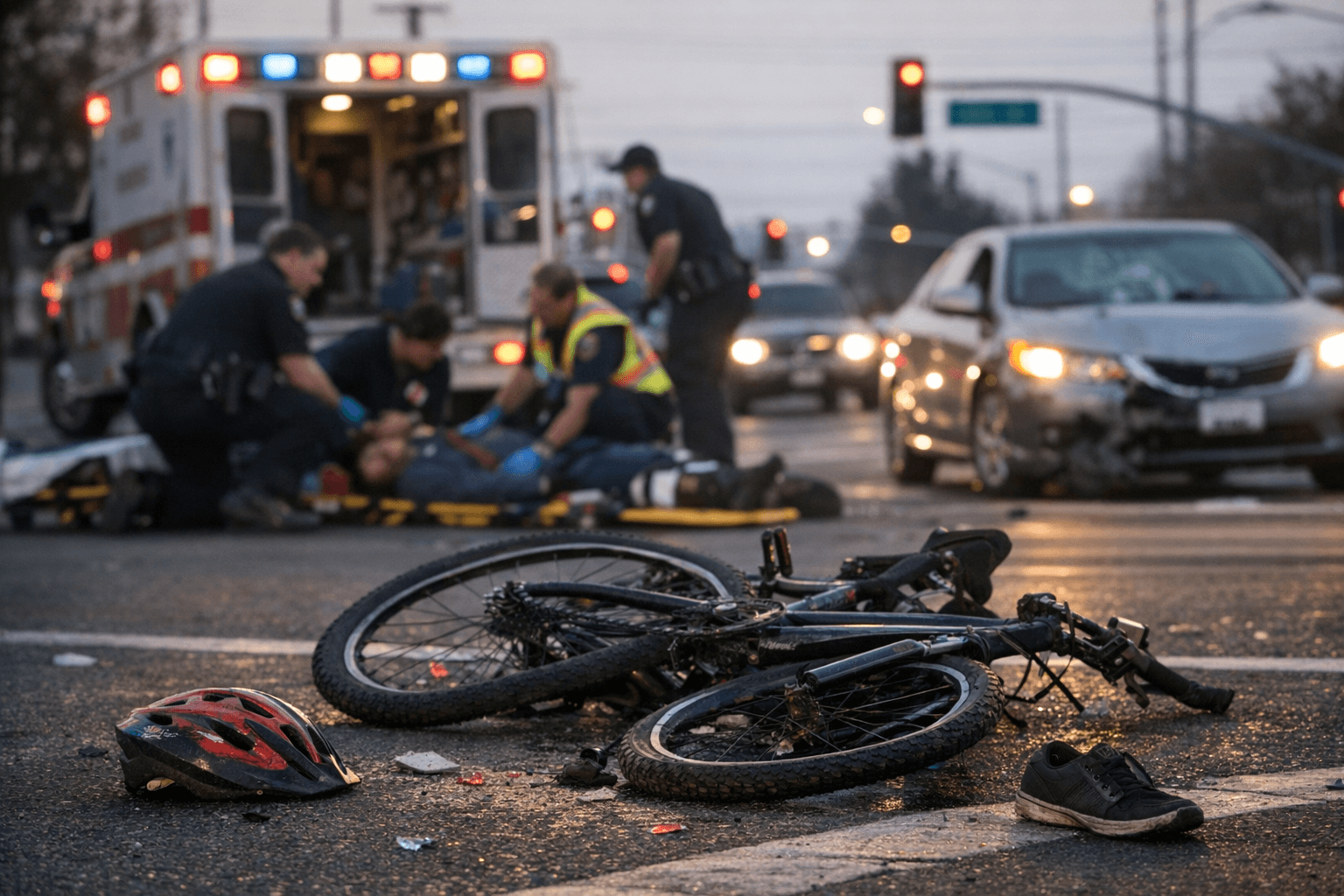 Bicyclist hospitalized after collision at Blackstone and Gettysburg