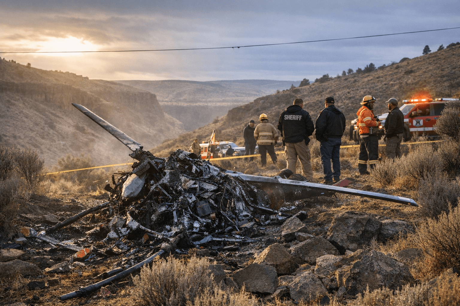 Eastern Oregon helicopter crash kills four after hitting slackline