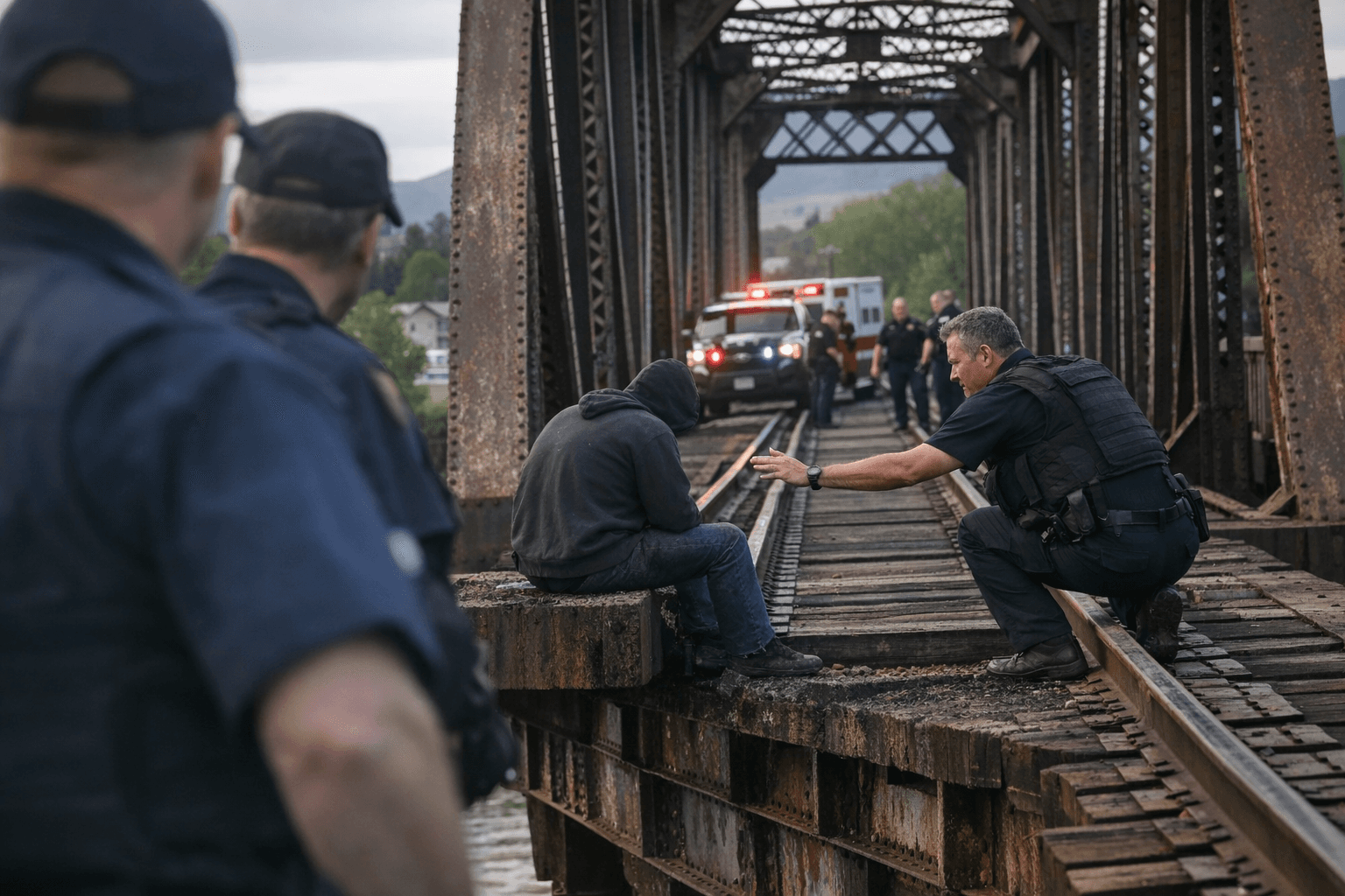 La Grande negotiator resolves train-bridge crisis; resident hospitalized