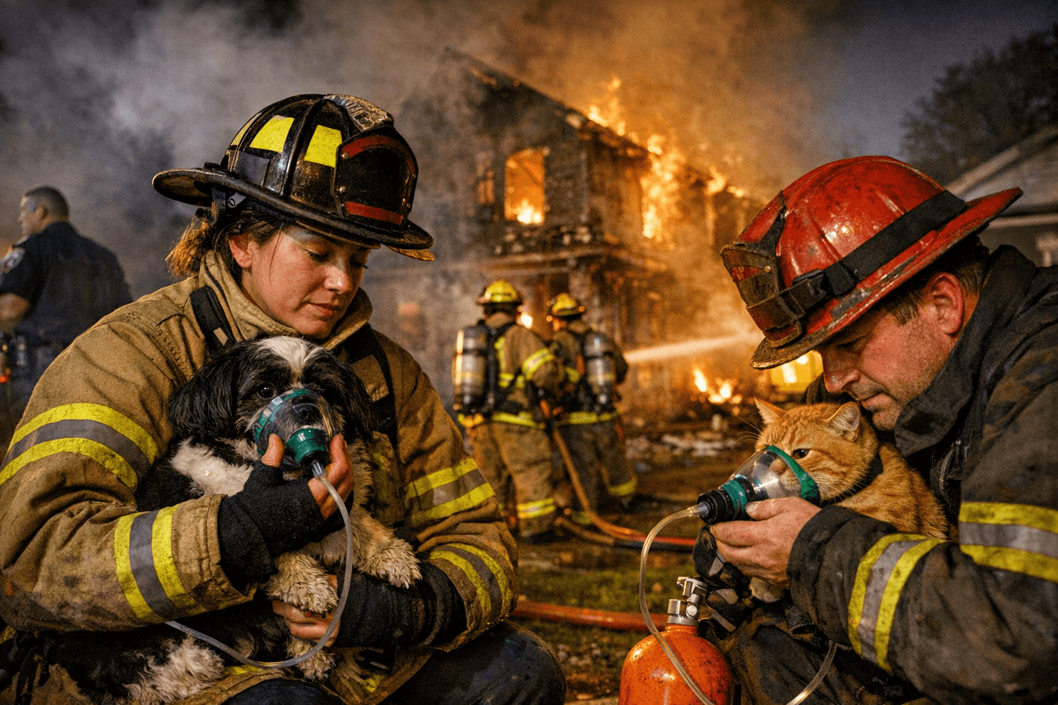 House fire displaces Jasper family, pets rescued with oxygen masks