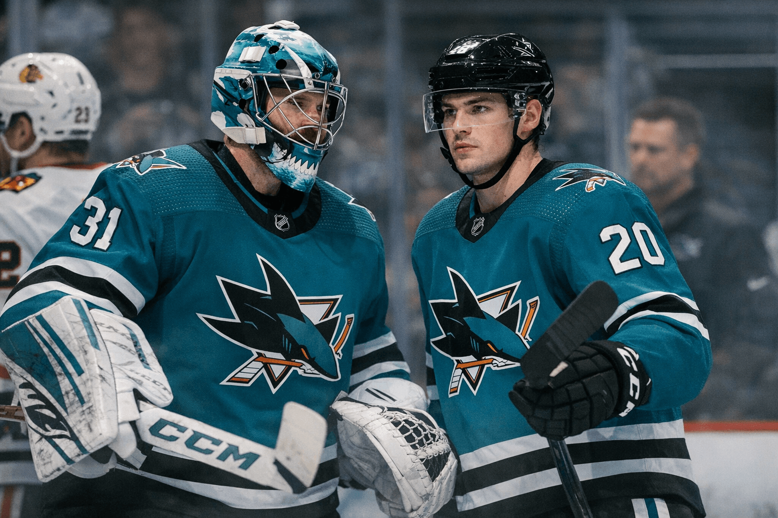 Sharks acquire Brossoit and Allan in swap with Blackhawks