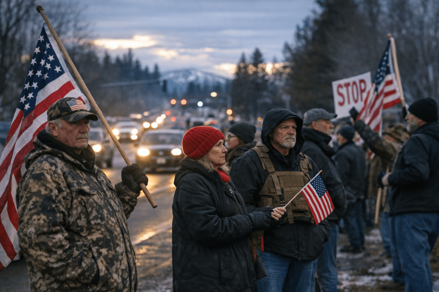 Small Coeur d'Alene rally marks Jan. 6 anniversary, urges vigilance