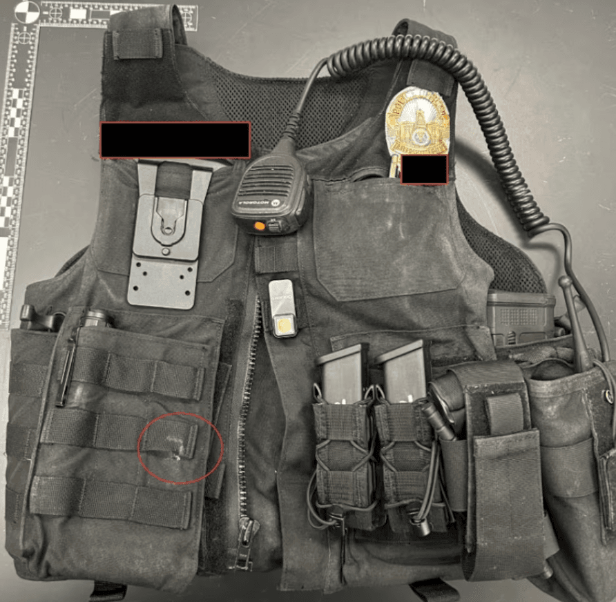 Traverse City police release images showing vest stopped bullet, officers and community affected