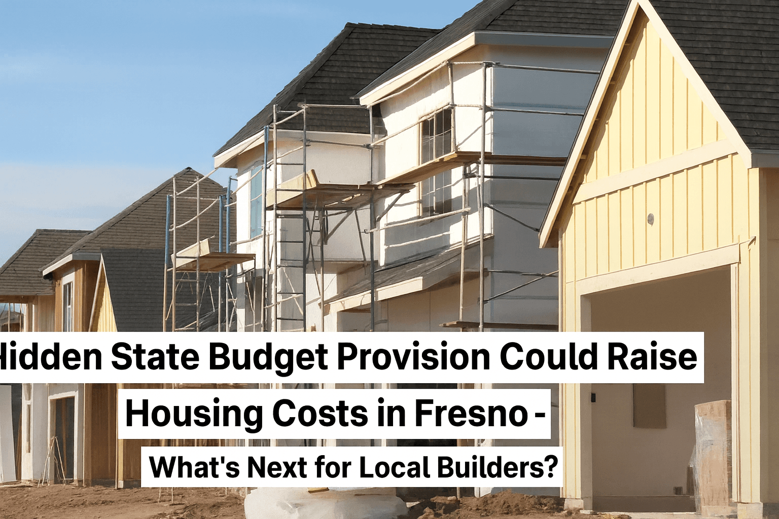 Hidden State Budget Provision Could Raise Housing Costs in Fresno: What’s Next for Local Builders?