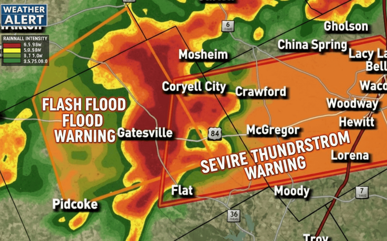 60 MPH Gusts and Baseball-Sized Hail Hit Coryell County