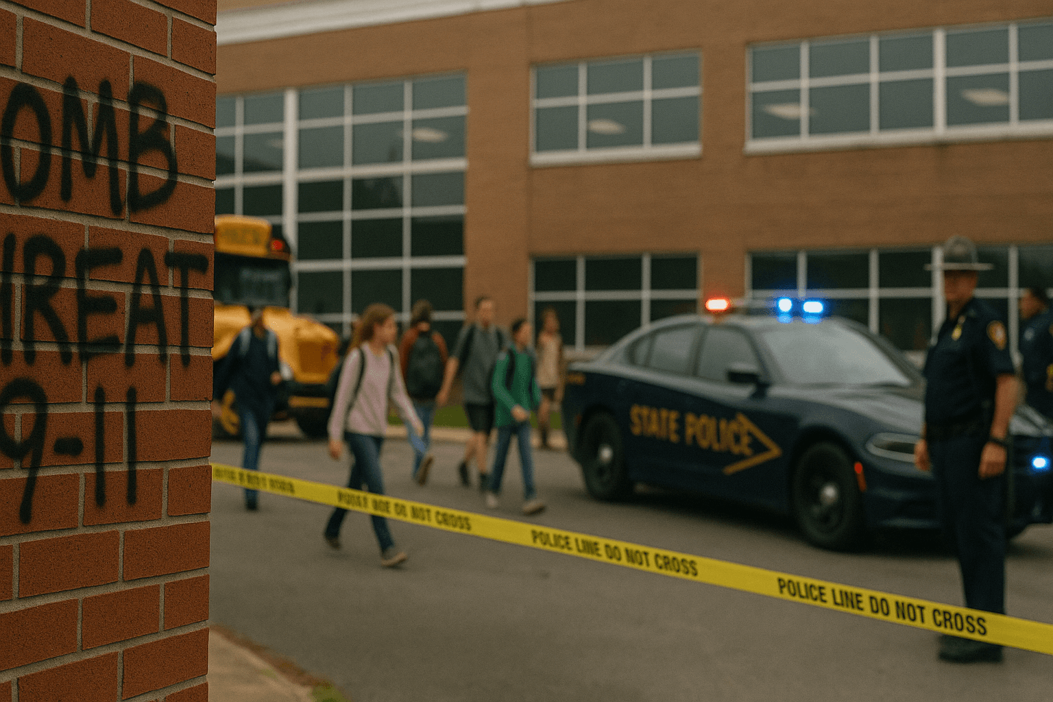Graffiti Bomb Threat Empties Two McDowell Schools