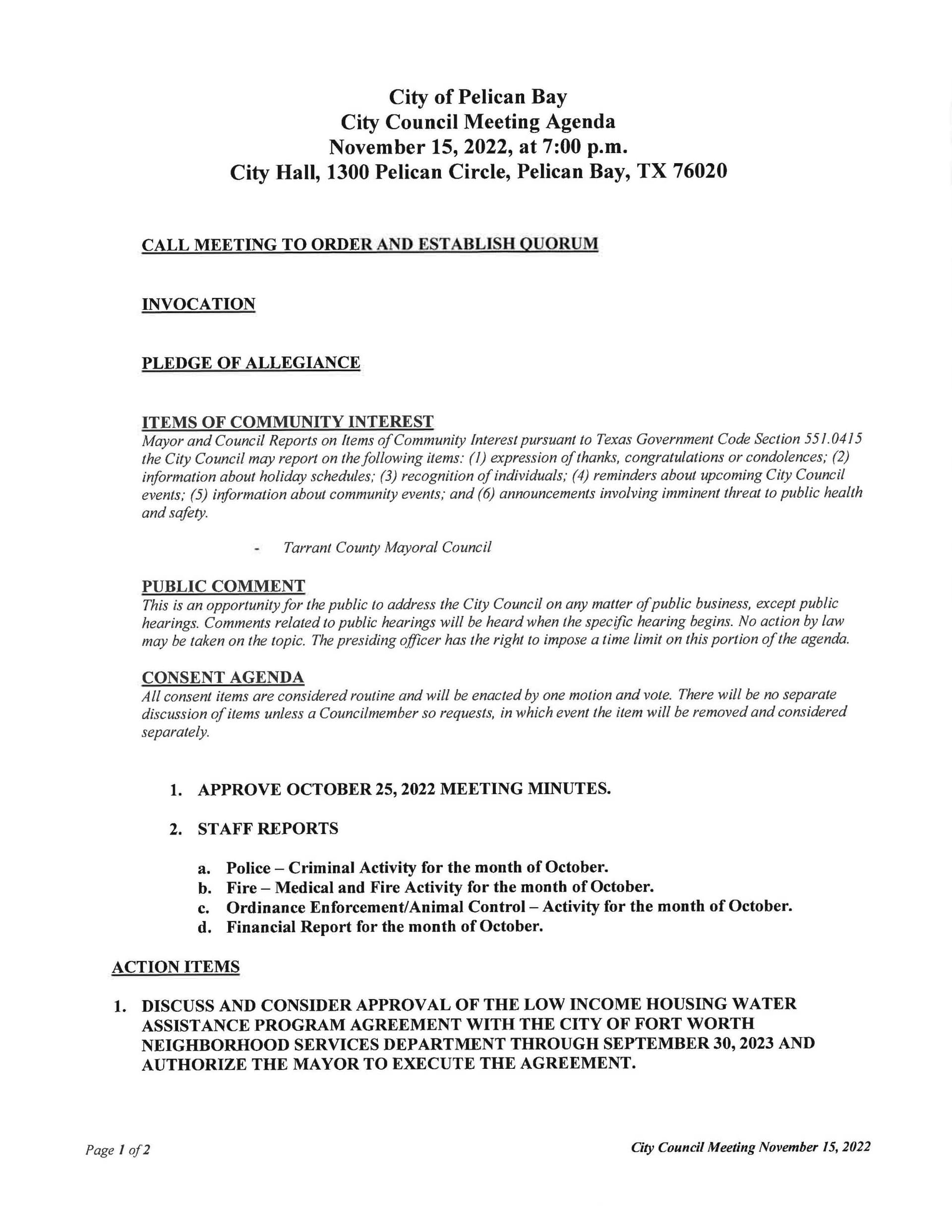 Texas County Posts Official Agendas for Fiscal Meetings Today, Public Invited