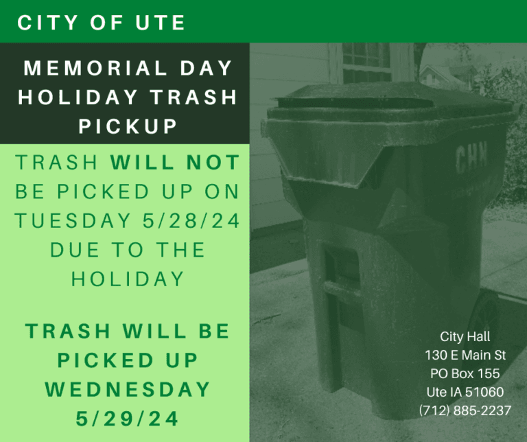 Tell City Announces One-Day Trash Pickup Delay During Veterans Day Week