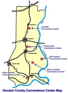 Decatur County Offers Five Free Convenience Centers for Residents