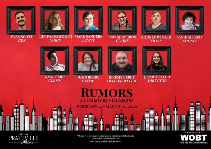 Way Off Broadway Announces Cast for Neil Simon's Rumors