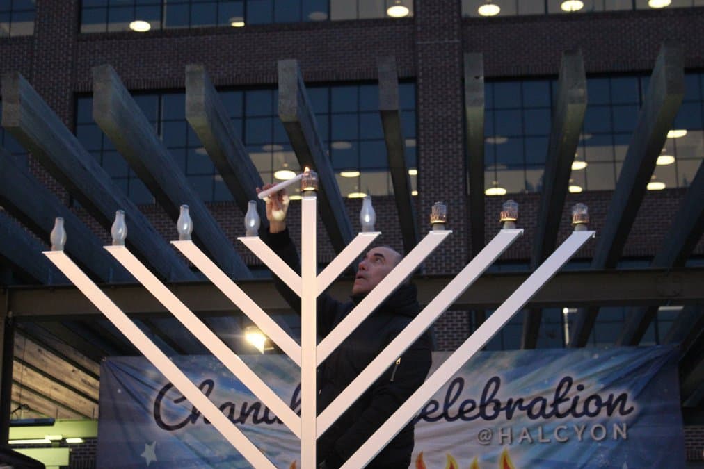 Local Chanukah Events Bring Community Together, Halcyon Lighting Highlighted