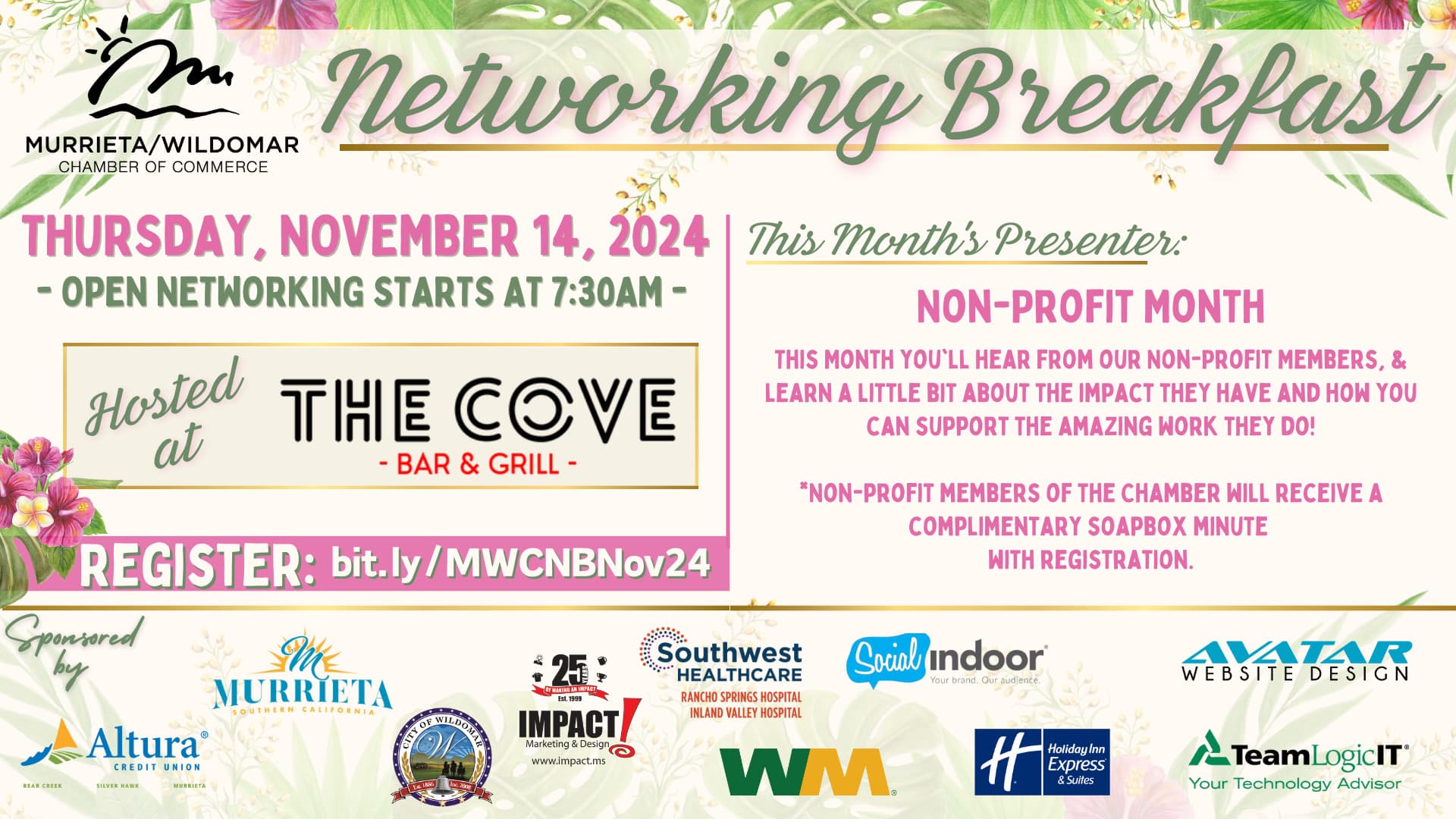 Chamber’s Networking Breakfast Returns Nov. 13; Army Presentation, Local Spotlights