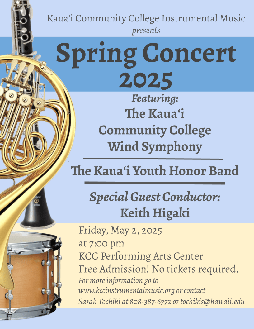 Kauaʻi Community College Offers Free Winter Concert, Community Access
