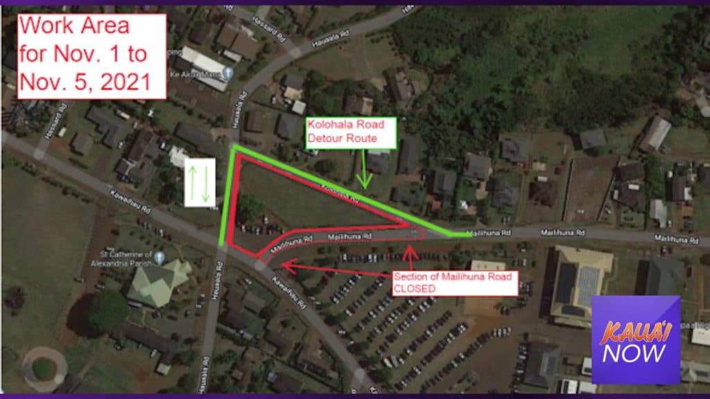 Kapaʻa Streets to Close for Geotech Work, December 15 to 17