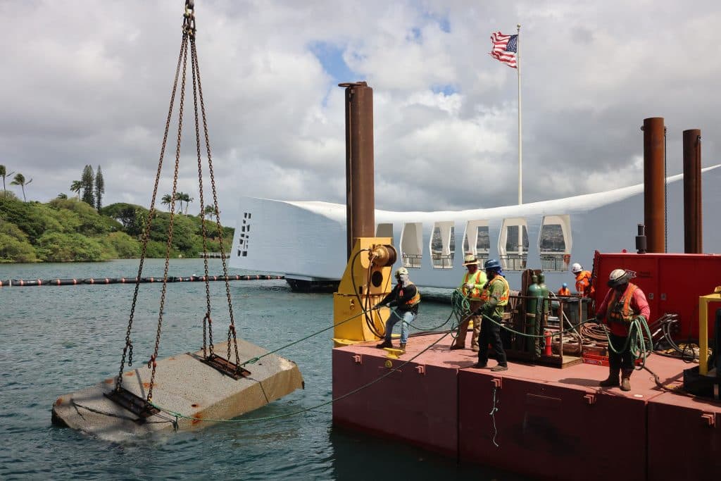Navy Removes Mooring Platforms Near USS Arizona Memorial, Preserves Site