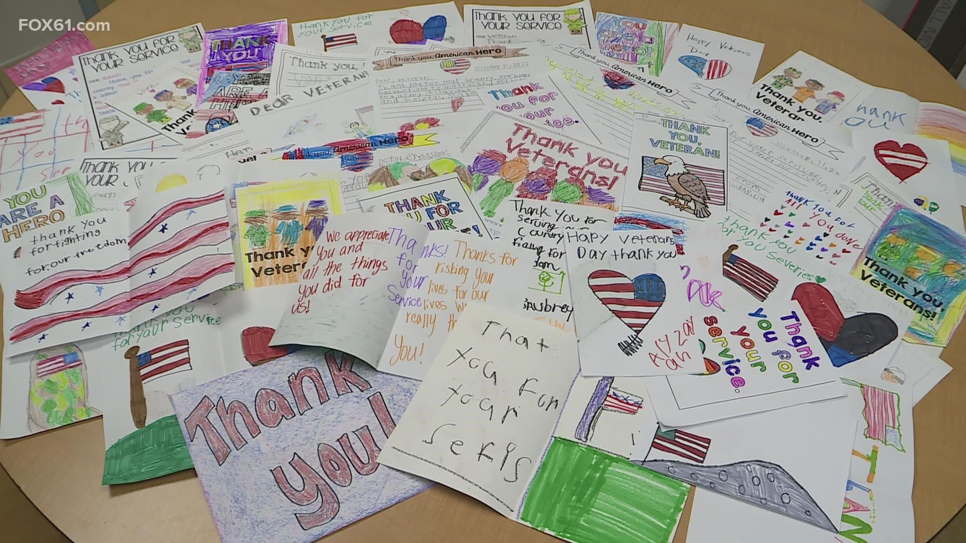 Guilford Charter Students Write Thousands of Cards for Veterans