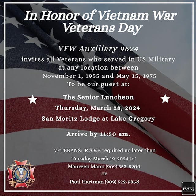 Countywide Military Celebration at Arrowhead Lake to Honor Veterans, Raise Funds