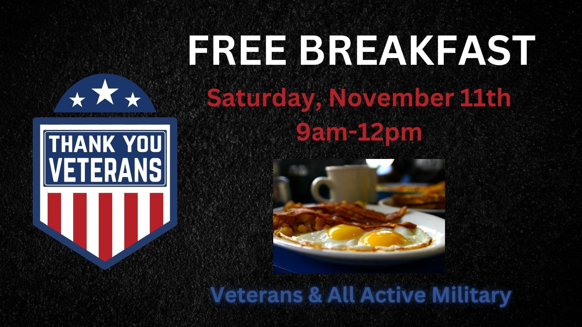 Gibsonville to Host Veterans Community Breakfast Nov. 8 at Community Center