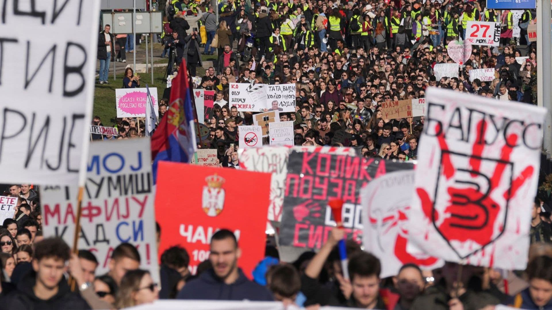 Belgrade Students Lead Mass March Demanding Accountability and Elections