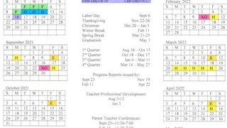 Quitman Schools Schedule Shows Thanksgiving Break and Heidelberg Game