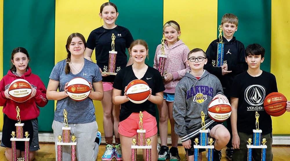 Local Knights of Columbus host youth free-throw contest