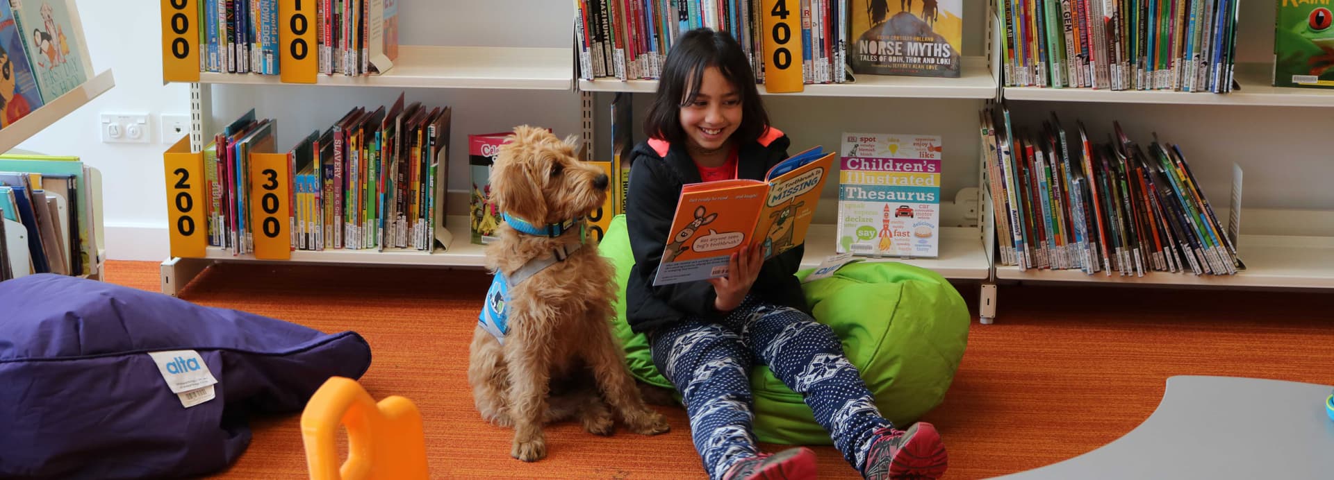 Therapy Dog Reading Program Returns to Tell City Library, Aiding Young Readers