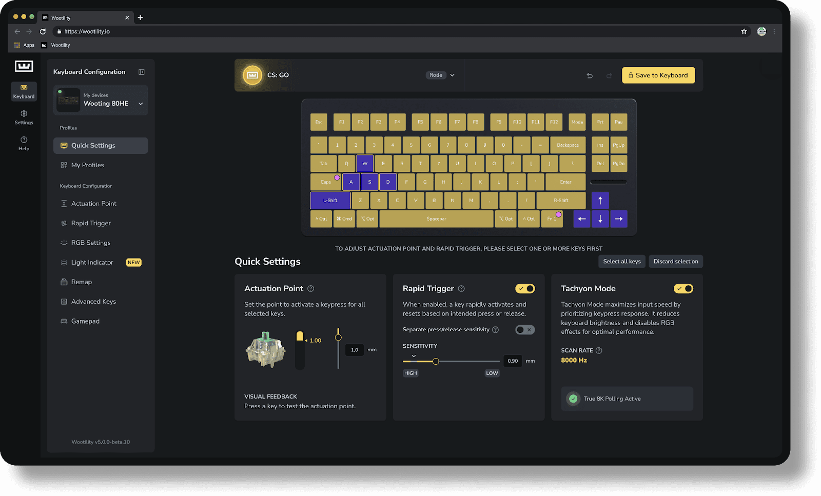Wootility Update Brings 60HE v2 Support, Switch Selector Beta