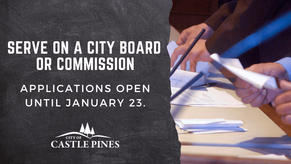 Castle Pines Seeks Residents for Boards and Commissions Openings