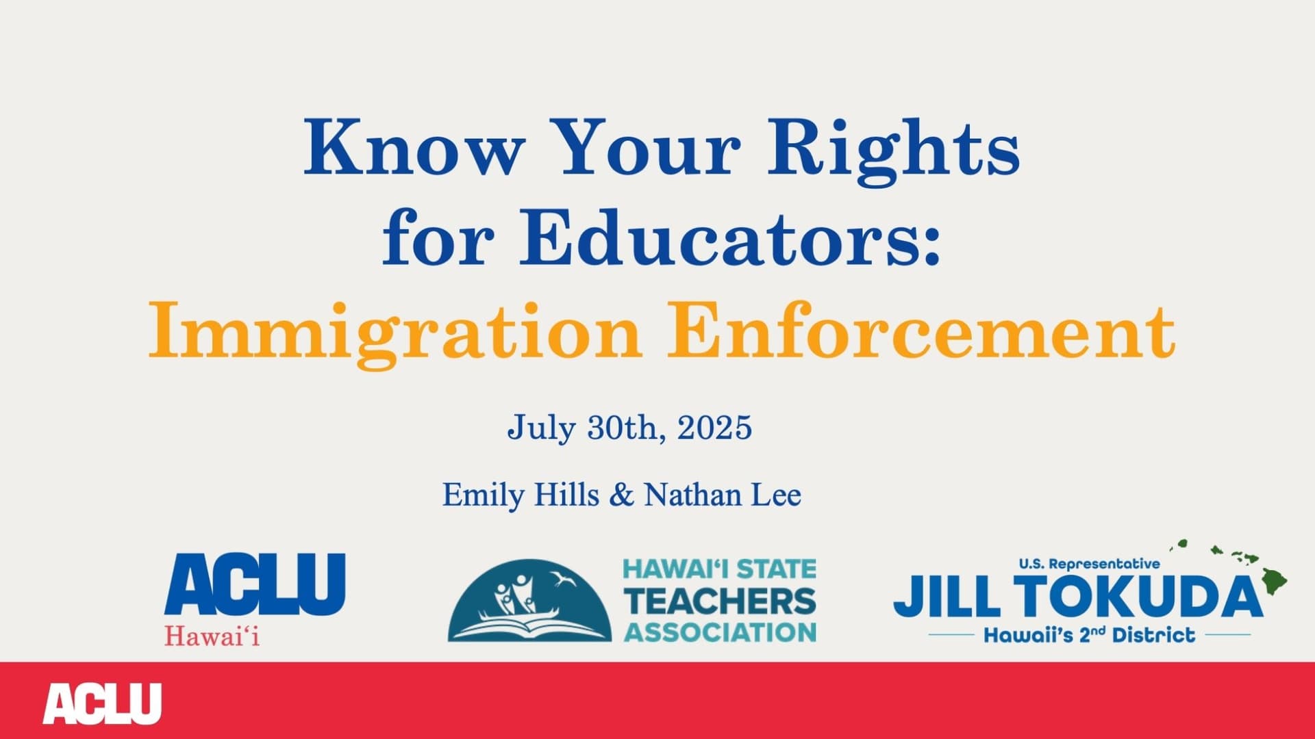 Teachers Union Holds Trainings on Immigration Enforcement Near Schools