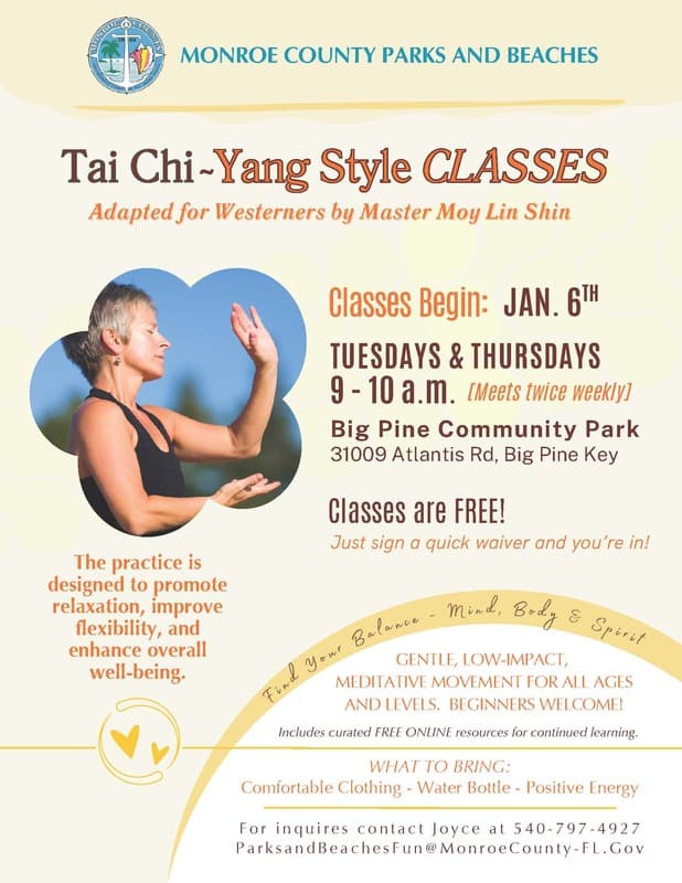Monroe County Offers Free Tai Chi Classes for Community Health