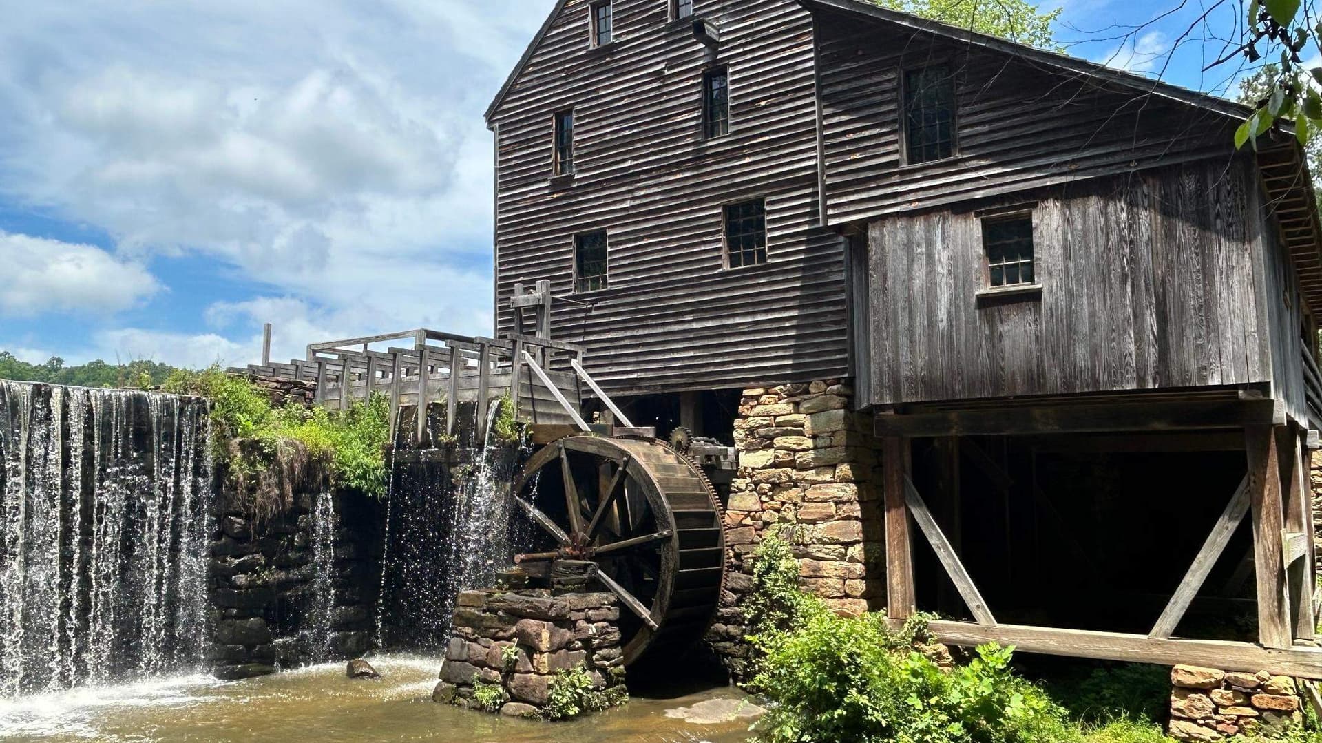 Yates Mill Historic Mill Building Reopens After Waterwheel Restoration