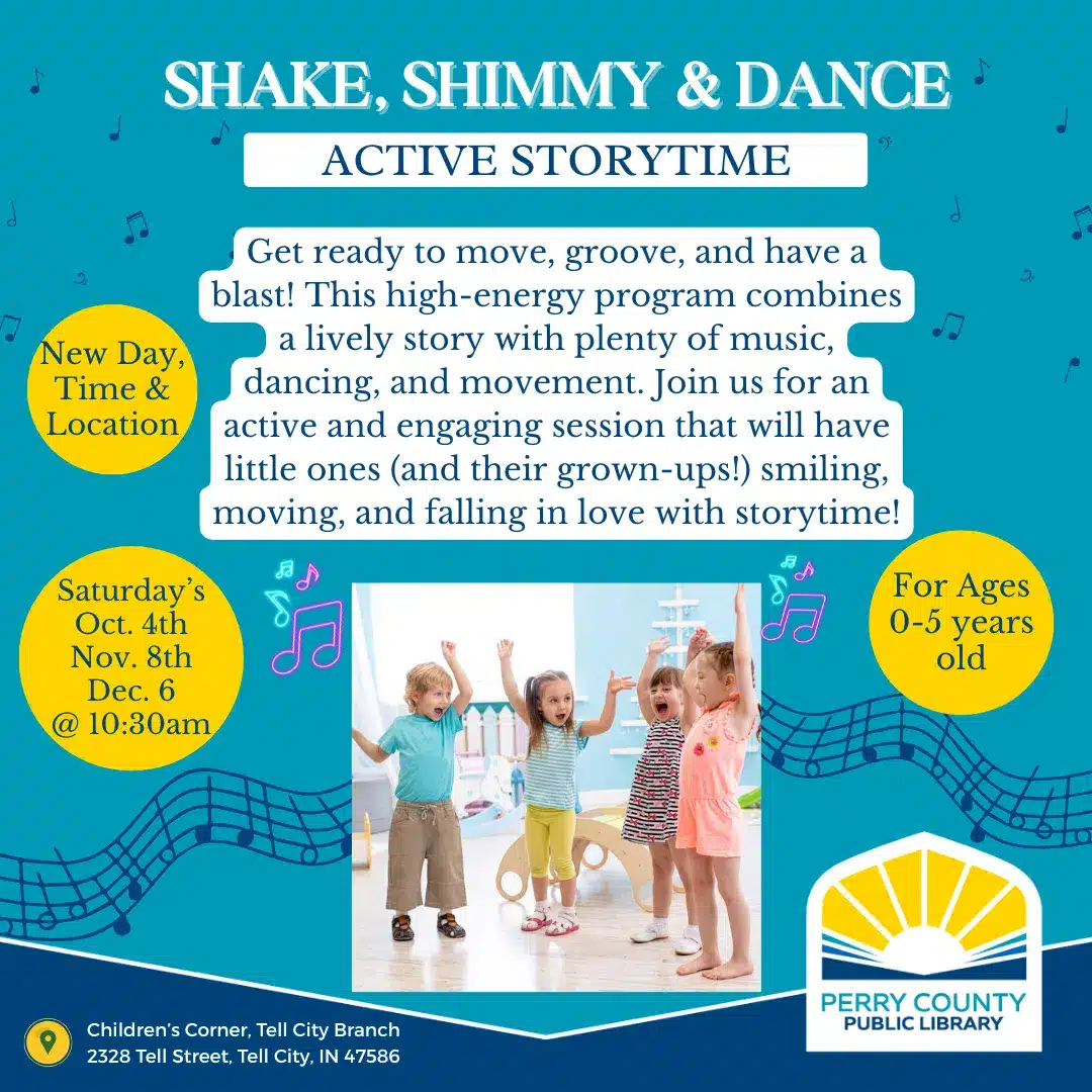 Tell City Library Launches "Shake, Shimmy & Dance" Storytime for Toddlers