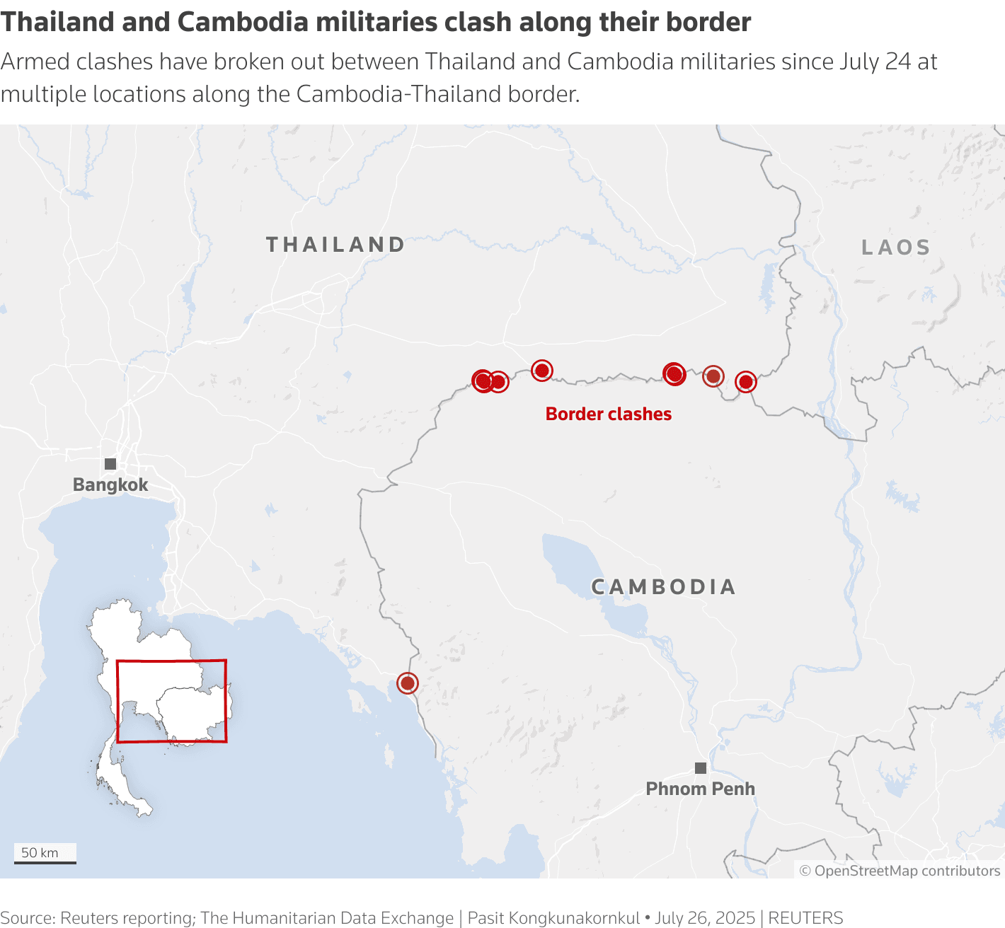 Fighting flares along Thailand, Cambodia border as diplomacy resumes