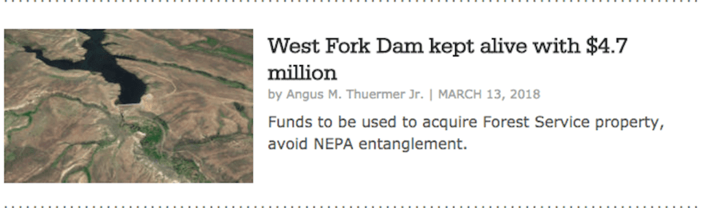 West Fork Dam Costs Rise, Lawmakers Demand Answers on Oversight